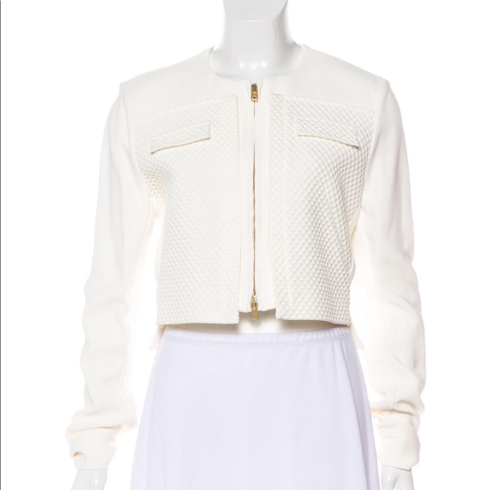 Roland mouret long sleeve zip up jacket new